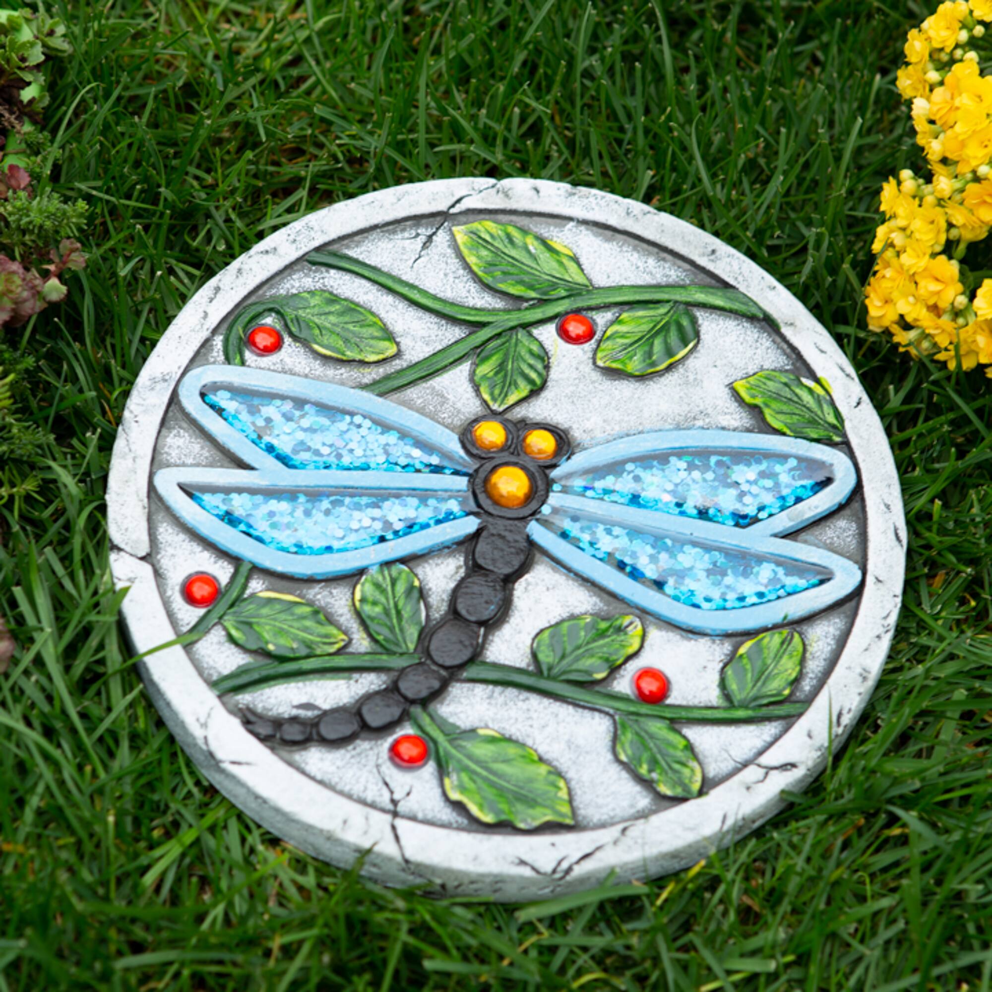 Blue Dragonfly Garden Stepping Stone